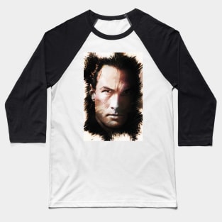 Steven Seagal - Custom Digital Artwork Baseball T-Shirt